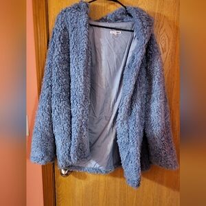 Fashion Nova Furry Hooded Coat